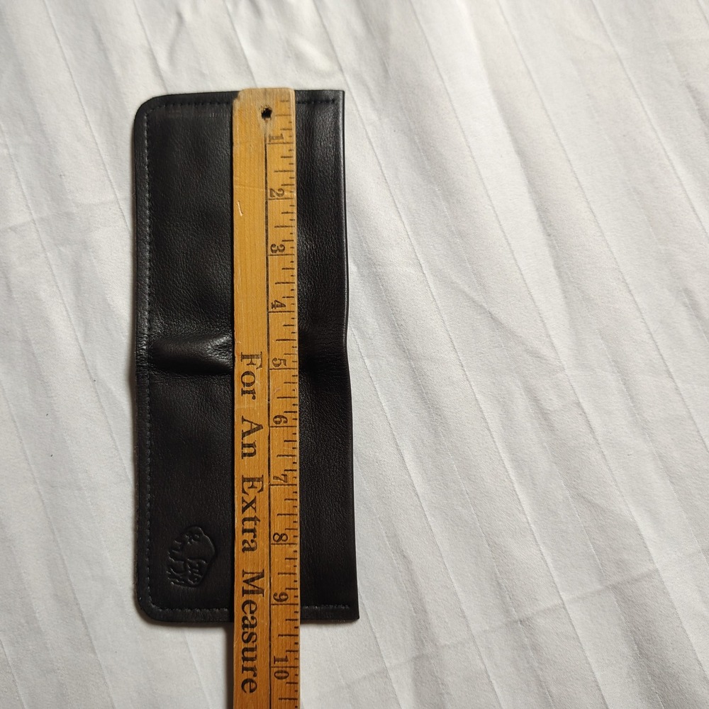Bison Leather Wallet Mens OS Dark Brown Bifold Handmade Helena Montana - Picture 6 of 6